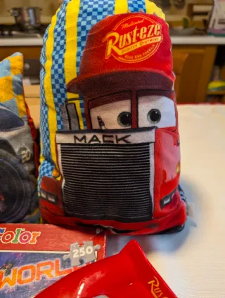 Cuscini Cars e Gioco Clementoni più macchinetta