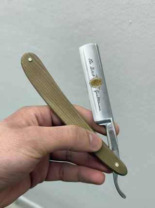 Lama barba barbiere Dovo Gentleman manico legno