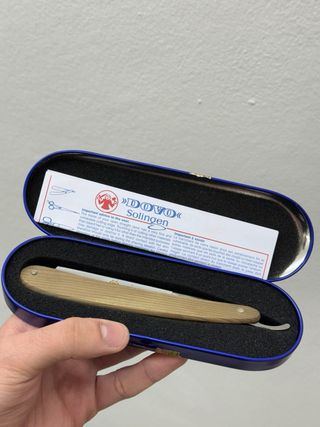 Lama barba barbiere Dovo Gentleman manico legno