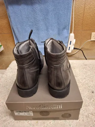 NeroGiardini Scarpe pelle Uomo Grigie Tg 45