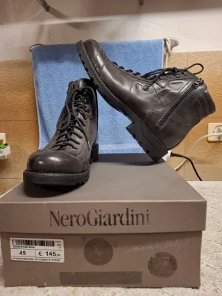 NeroGiardini Scarpe pelle Uomo Grigie Tg 45