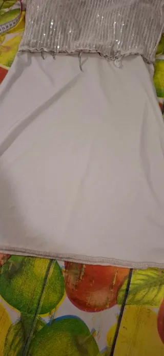 Abito scintillante argento