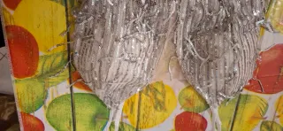 Abito scintillante argento