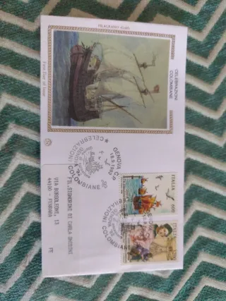 3 Sobres 1er Día de emisión. Génova. Italia 1992