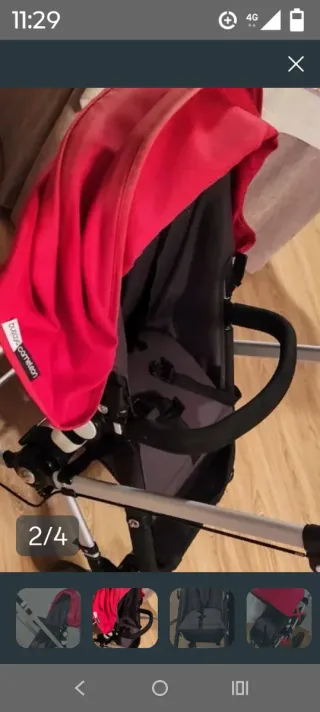 Cochecito Bugaboo Camaleón 2 con regalos.