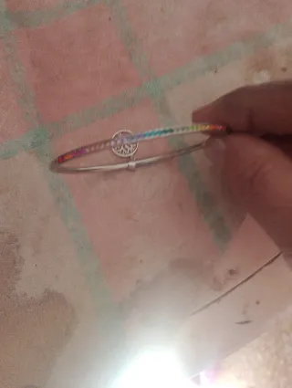 Pulsera multicolor y plata