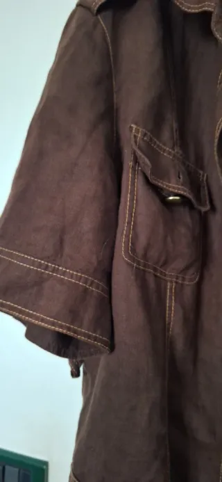 Giacca Sahariana Lino Marrone