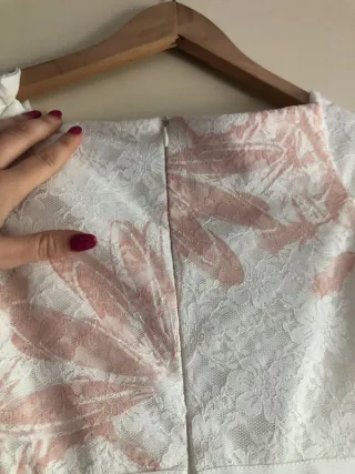 Abito skater pizzo stampa floreale