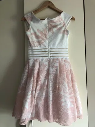 Abito skater pizzo stampa floreale