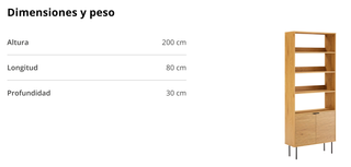 Librería Madera Maison du Monde