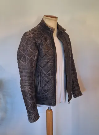 Chaqueta Biker Cuero Redskins Marrón