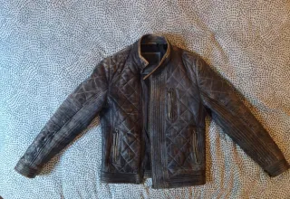 Chaqueta Biker Cuero Redskins Marrón