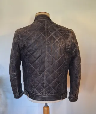 Chaqueta Biker Cuero Redskins Marrón