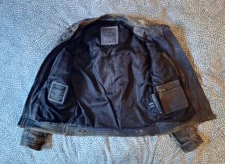 Chaqueta Biker Cuero Redskins Marrón