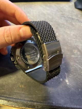 Reloj MEGIR Cronógrafo 3002 Negro/Plata