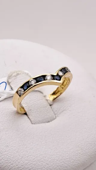 Anillo oro 18k con circonitas