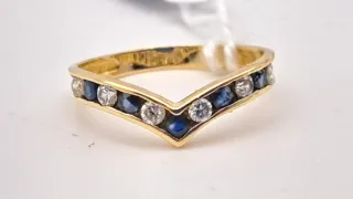 Anillo oro 18k con circonitas