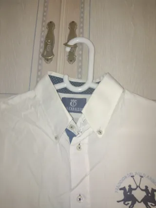 Camisa Polo Academy Blanca Hombre