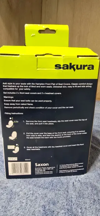 Sakura Hampton Coprisedili Auto Anterior