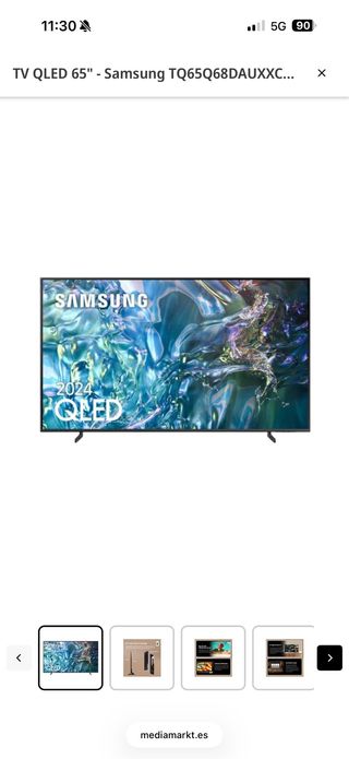 TV Samsung QLED 65 UHD 4K Precio negociable Nueva