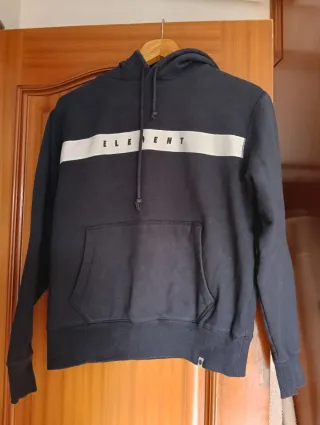 Sudadera Element Azul con Raya Blanca