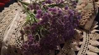 Fiori artificiali viola Gypsophila