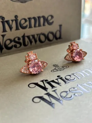 Pendientes Vivienne Westwood Rosa y Oro