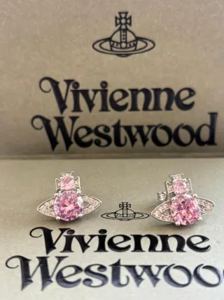 Pendientes Vivienne Westwood Rosa y Plata
