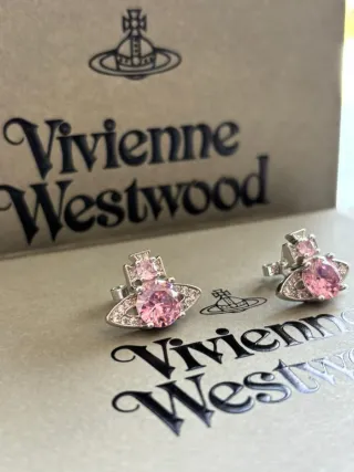 Pendientes Vivienne Westwood Rosa y Plata