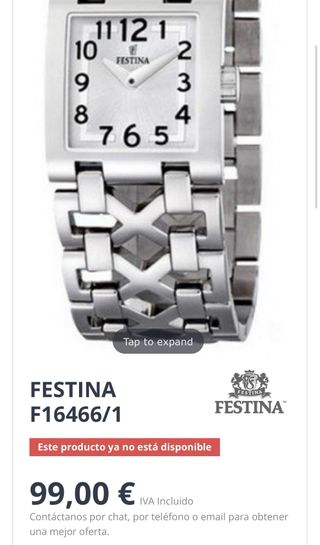 Reloj pulsera Festina Mujer Acero Inoxidable
