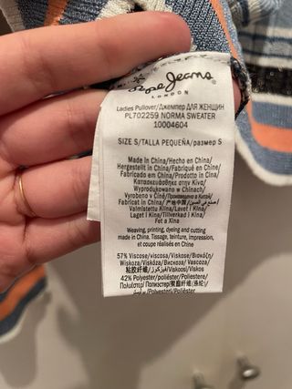 Jersey Pepe Jeans rayas brillante talla S (grande)