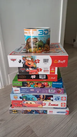 Lote de 9 Puzzles Infantiles