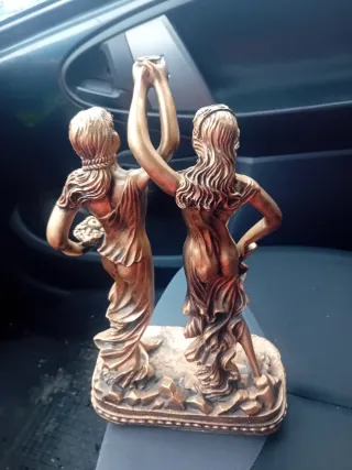 Statuetta bronzo due figure femminili