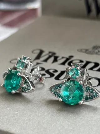 Pendientes Vivienne Westwood Orb Verdes