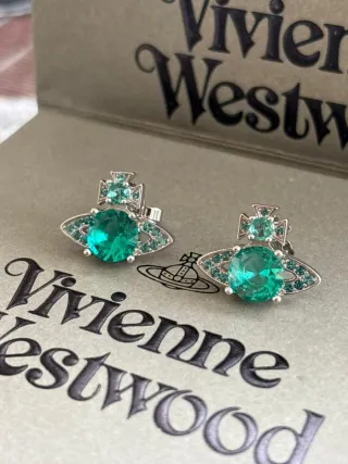 Pendientes Vivienne Westwood Orb Verdes