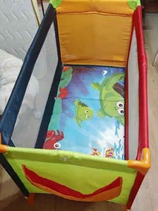 Cuna de viaje plegable + Colchón (como nuevos)