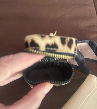 Monedero y llavero con estampado de leopardo Nuevo