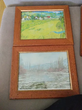 2 Quadri Decorativi 29x23 Van Gogh Monet