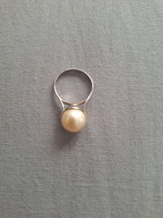 Anillo Plata Perla