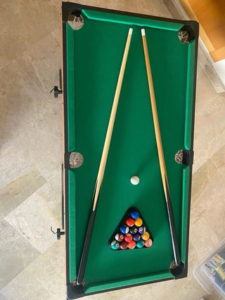 Mesa de billar infantil con accesorios