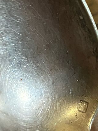 Cuchara de plata antigua .