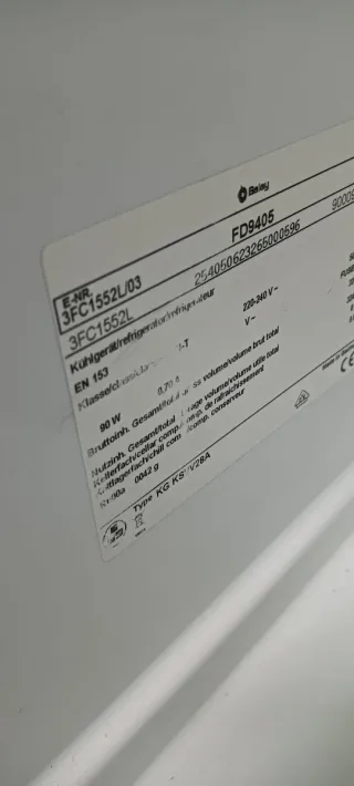 NEVERA BALAY DE UNA PUERTA NO FROST ENERGÍA A++