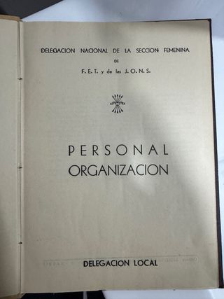 Libro original Sección Femenina – Personal JONS
