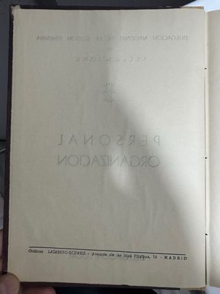 Libro original Sección Femenina – Personal JONS