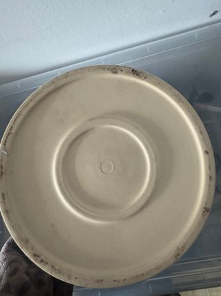 Jarrón de cerámica beige