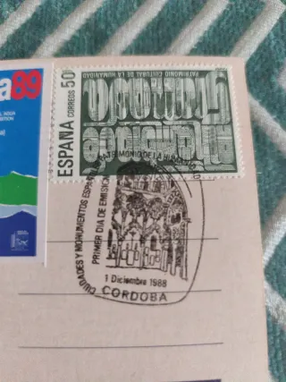 2 Postales España Córdoba 1988