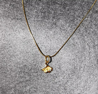 Collar y colgante plata chapado oro