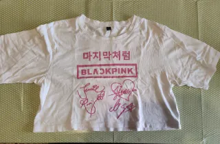 Maglietta Blackpink K-Pop con autografi