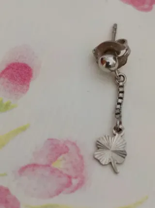 Pendientes de plata con trébol