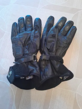 Guantes Moto Sportline Legend Negros y Plateados